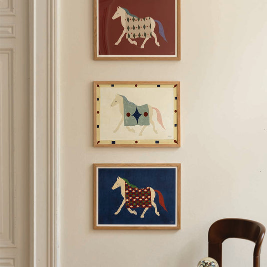 Horse Geometri Art Print