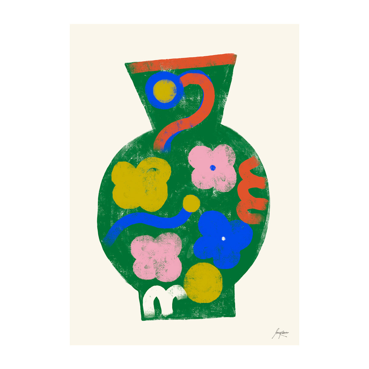 Summer Vase 01 Art Print