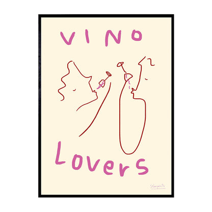 Vino Lovers Art Print