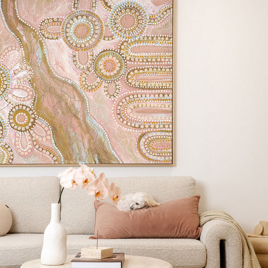 Bila III Blush Pink Landscape Art Print