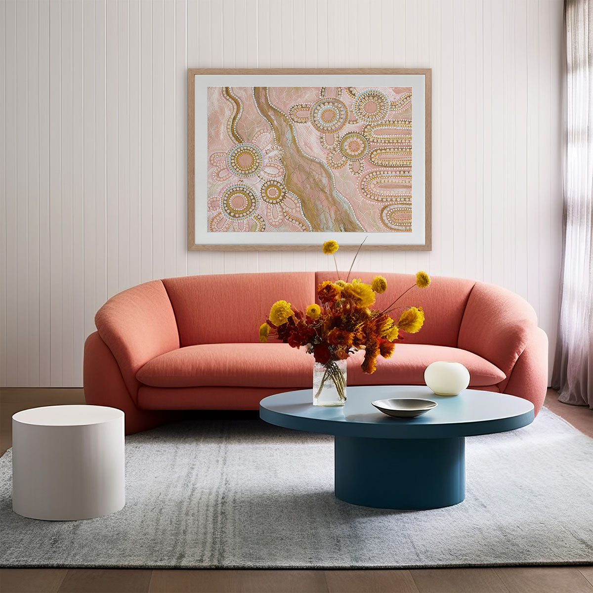 Bila III Blush Pink Landscape Art Print