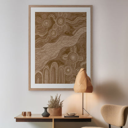 Bila IV Brown Landscape Art Print