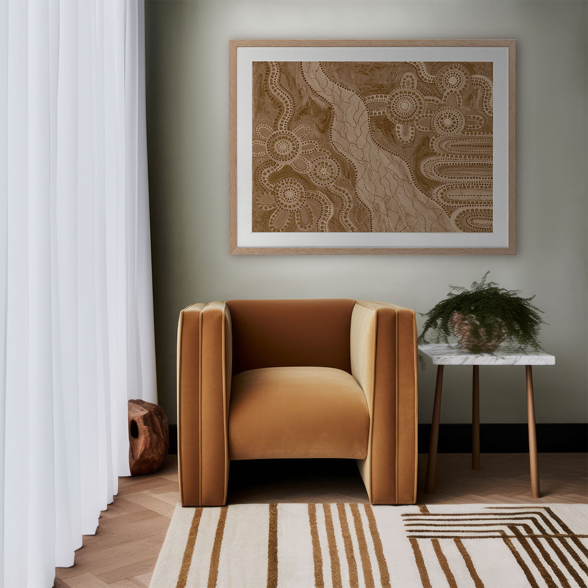 Bila IV Brown Landscape Art Print