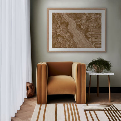 Bila IV Brown Landscape Art Print