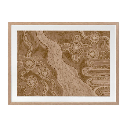 Bila IV Brown Landscape Art Print