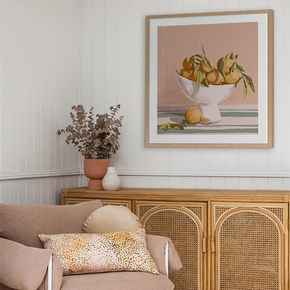 Bowl of Oranges Art Print