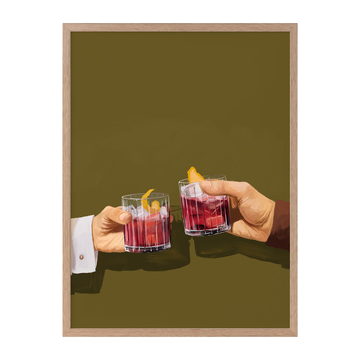 Chin Chin di Rosso Portrait Art Print