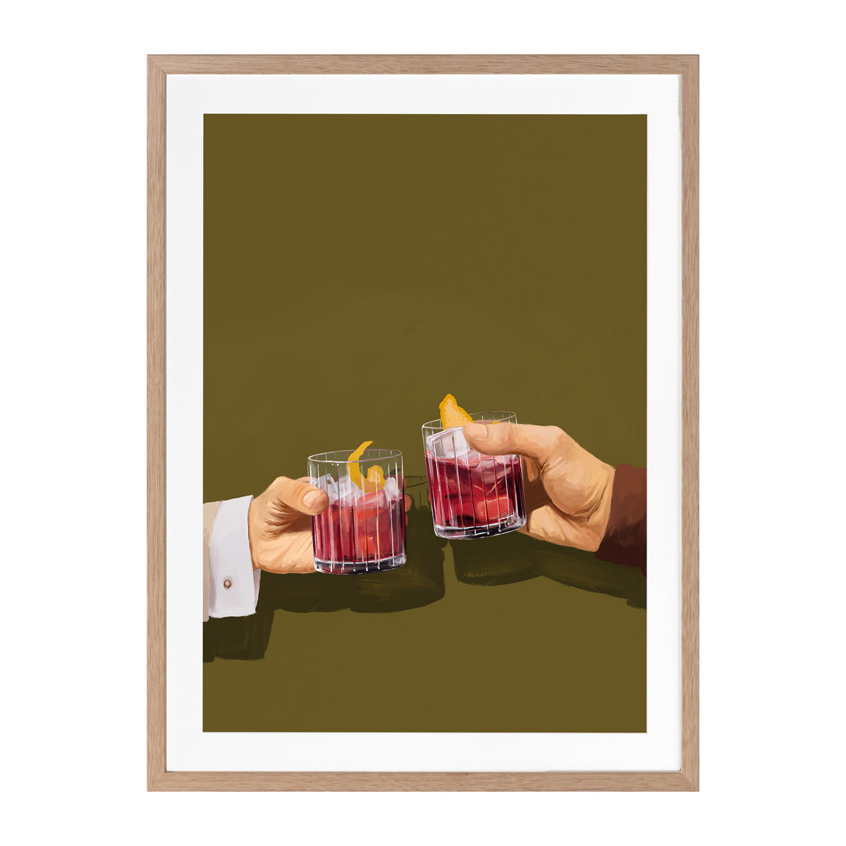 Chin Chin di Rosso Portrait Art Print