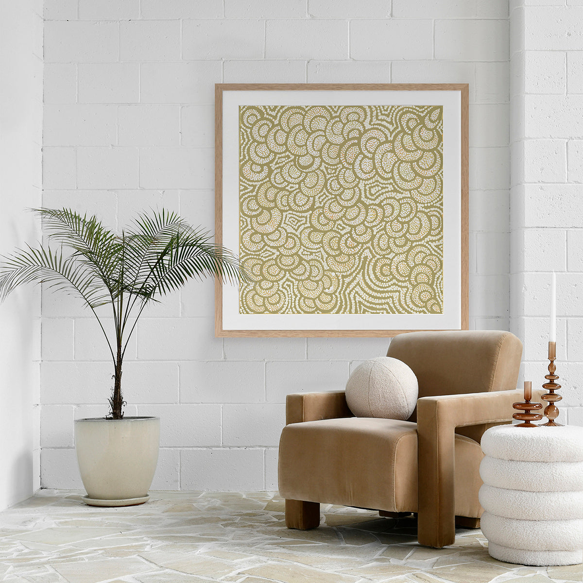 Lukarrara Jukurrpa Gold Art Print