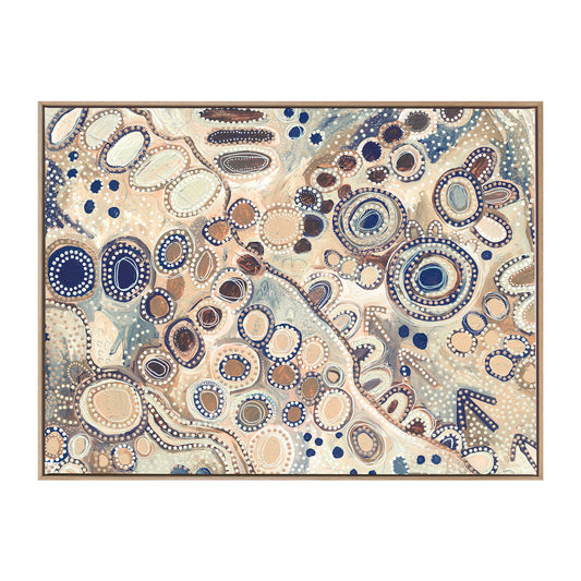 Ngu-Nha Neutral Blue Landscape Art Print