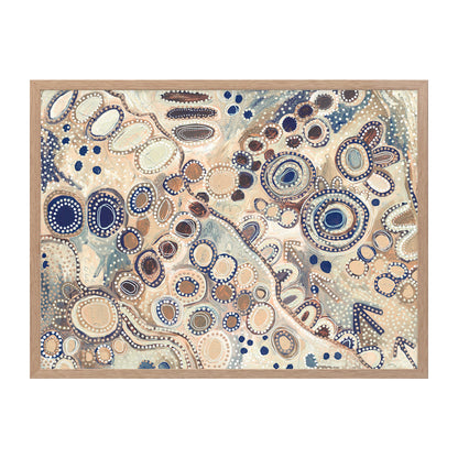 Ngu-Nha Neutral Blue Landscape Art Print