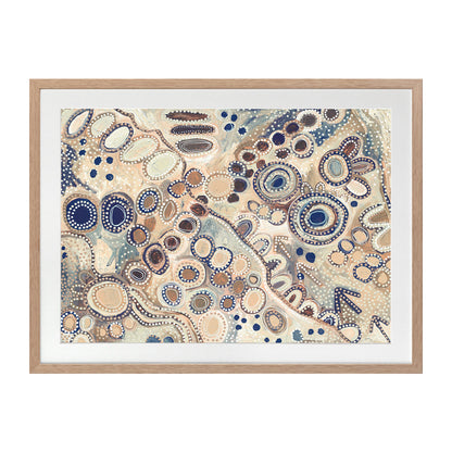 Ngu-Nha Neutral Blue Landscape Art Print