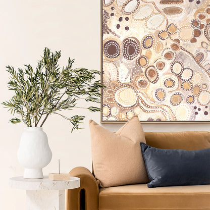 Ngu-Nha Neutral Brown Portrait Art Print