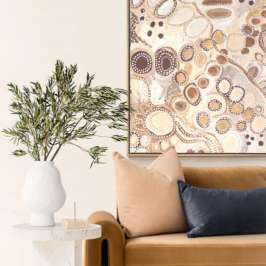 Ngu-Nha Neutral Brown Portrait Art Print