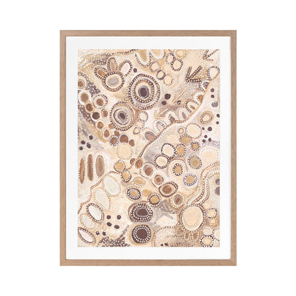 Ngu-Nha Neutral Brown Portrait Art Print