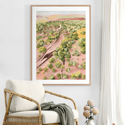 Over The Hill Portrait Art Print