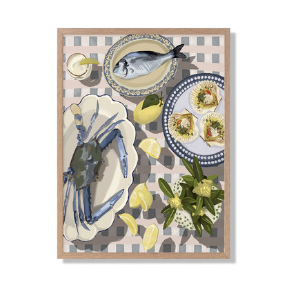 Sunset Feast Portrait Art Print