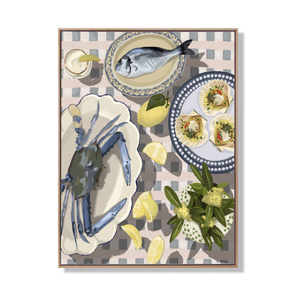 Sunset Feast Portrait Art Print