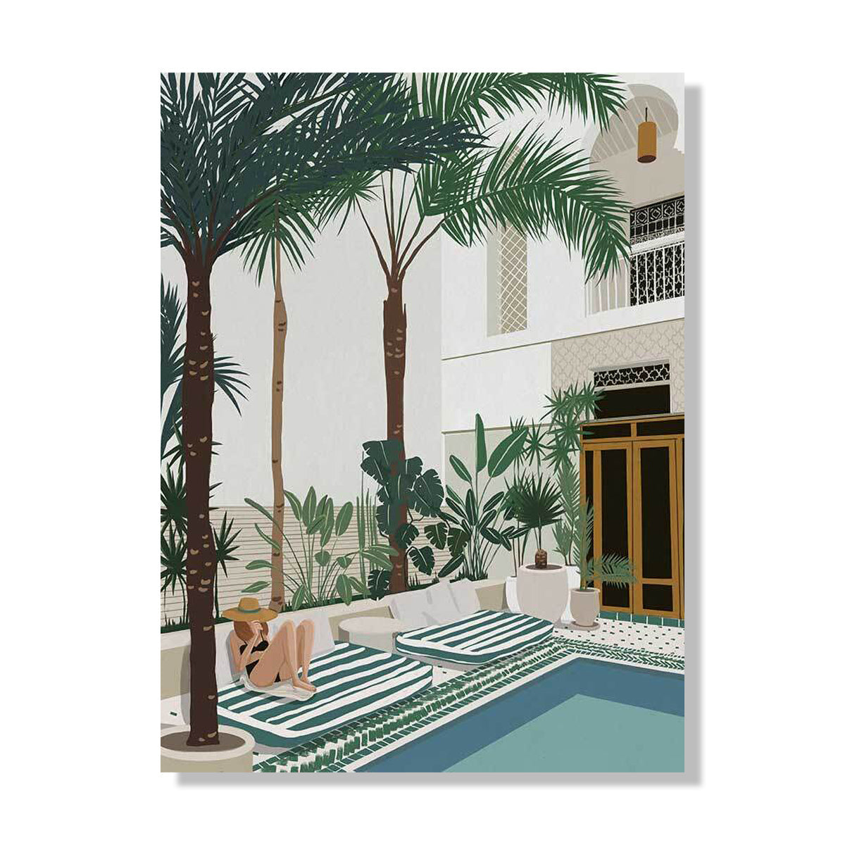 Vacationing Veronica Portrait Art Print