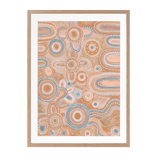 Yinaagang Blush Pink Portrait Art Print