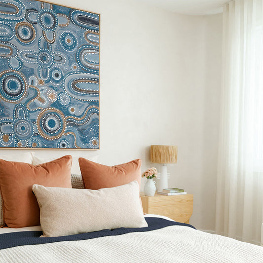 Bila IV Light Blue Landscape Art Print