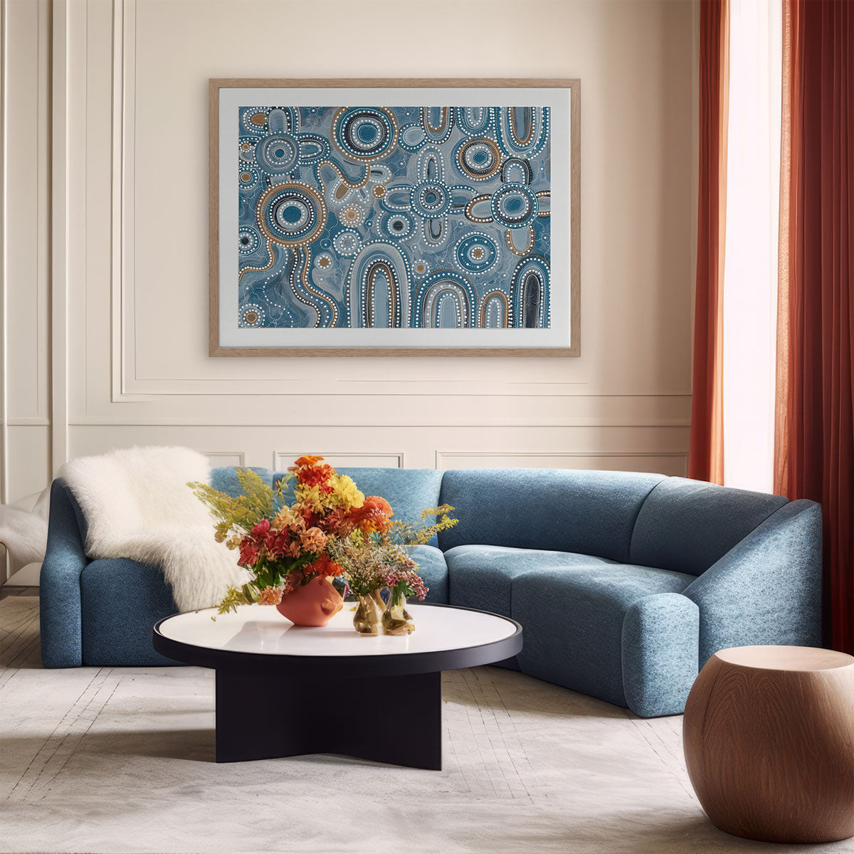 Yinaagang Blue Landscape Art Print