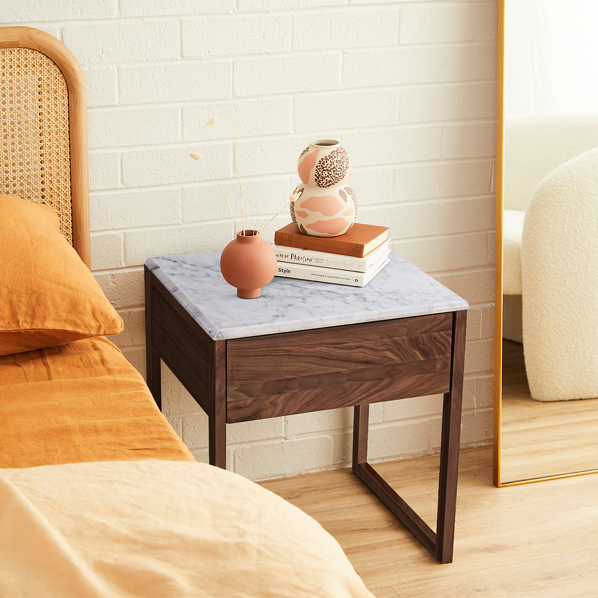 Avalon Marble Bedside Table