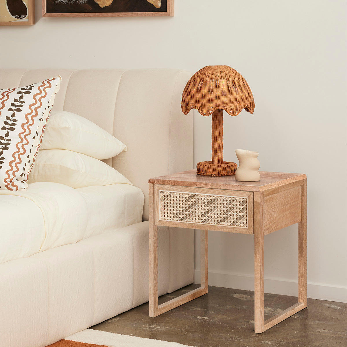 Avalon Rattan Bedside Table