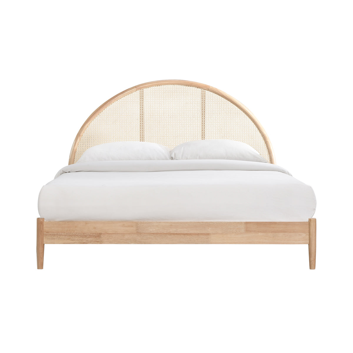 Avery Arch Rattan Double Bed (Oak)