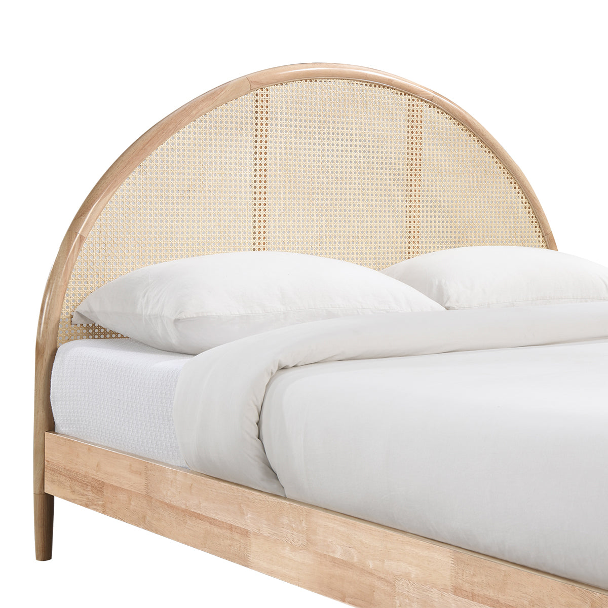Avery Arch Rattan Double Bed (Oak)