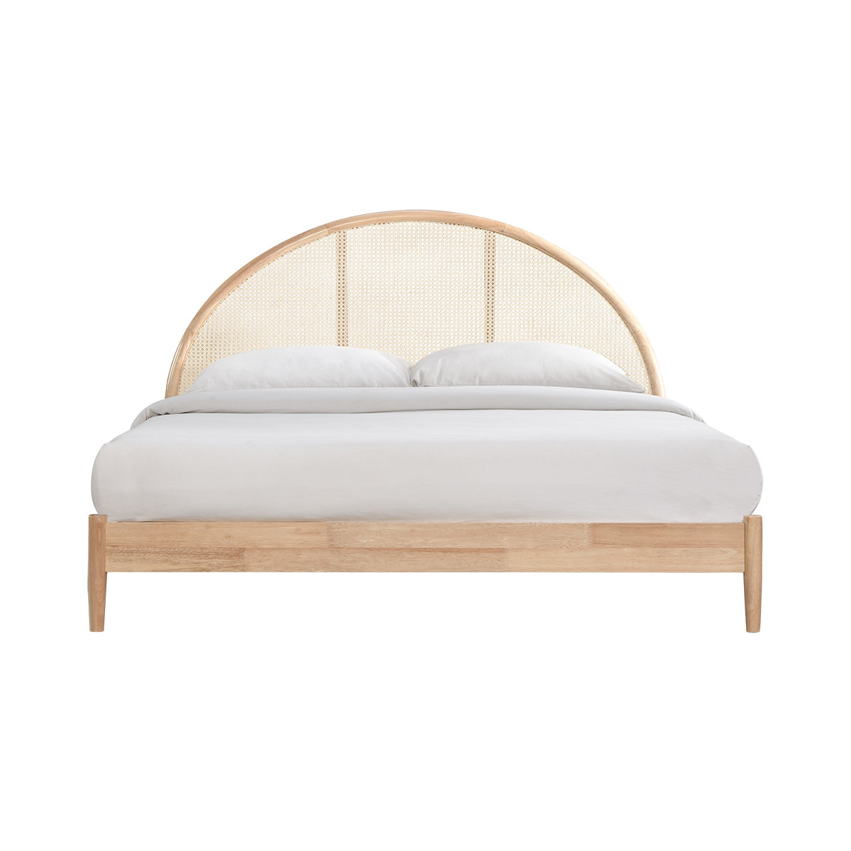 Avery Arch Rattan King Bed (Oak)