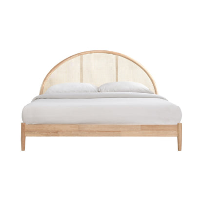 Avery Arch Rattan King Bed (Oak)