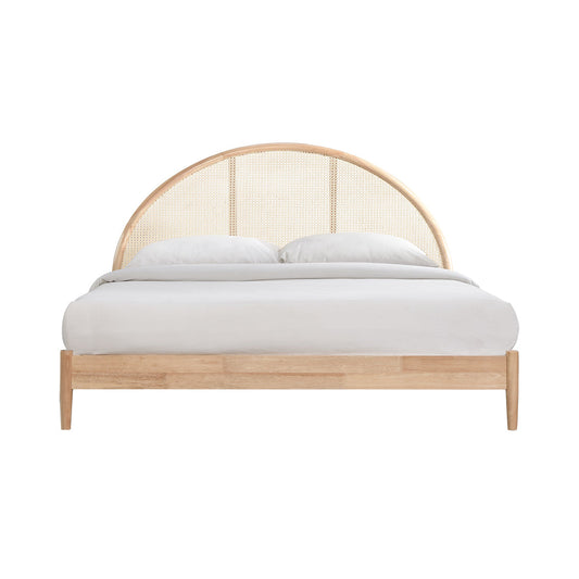 Avery Arch Rattan King Bed (Oak)
