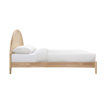 Avery Arch Rattan King Bed (Oak)