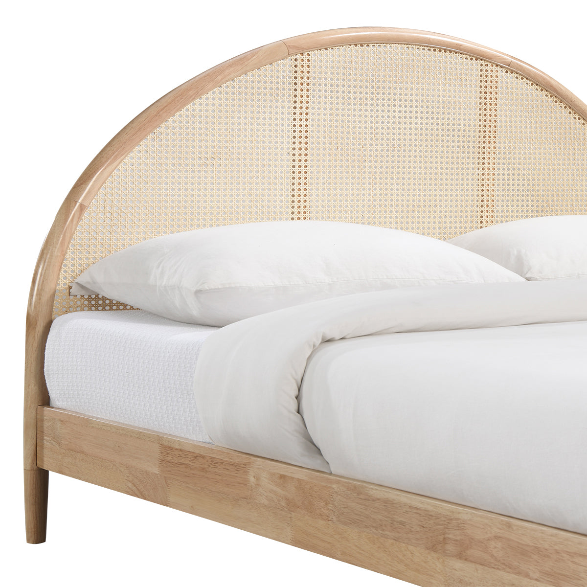 Avery Arch Rattan King Bed (Oak)