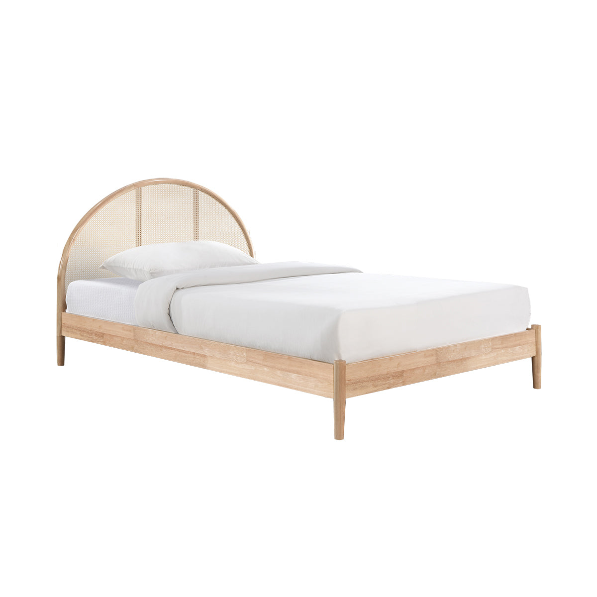 Avery Arch Rattan King Single Bed (Oak)