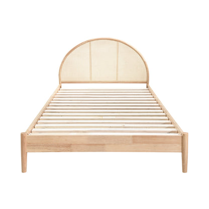 Avery Arch Rattan King Single Bed (Oak)