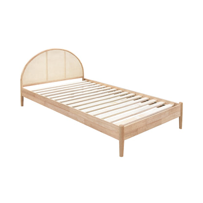 Avery Arch Rattan King Single Bed (Oak)