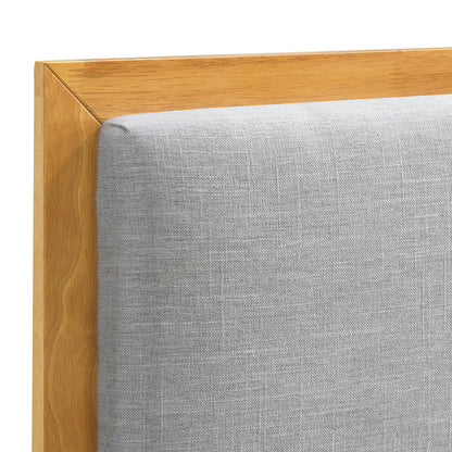 Amelia Queen Bed (Oak, Light Grey)
