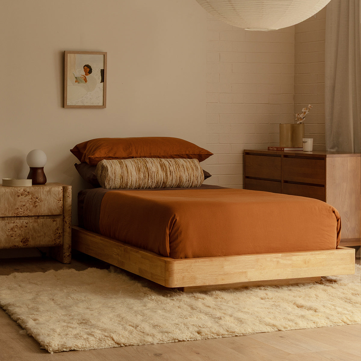 Kami Timber Platform Single Bed Frame