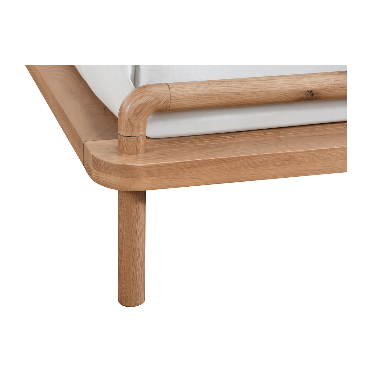 Norah Rattan Queen Bed (Oak)