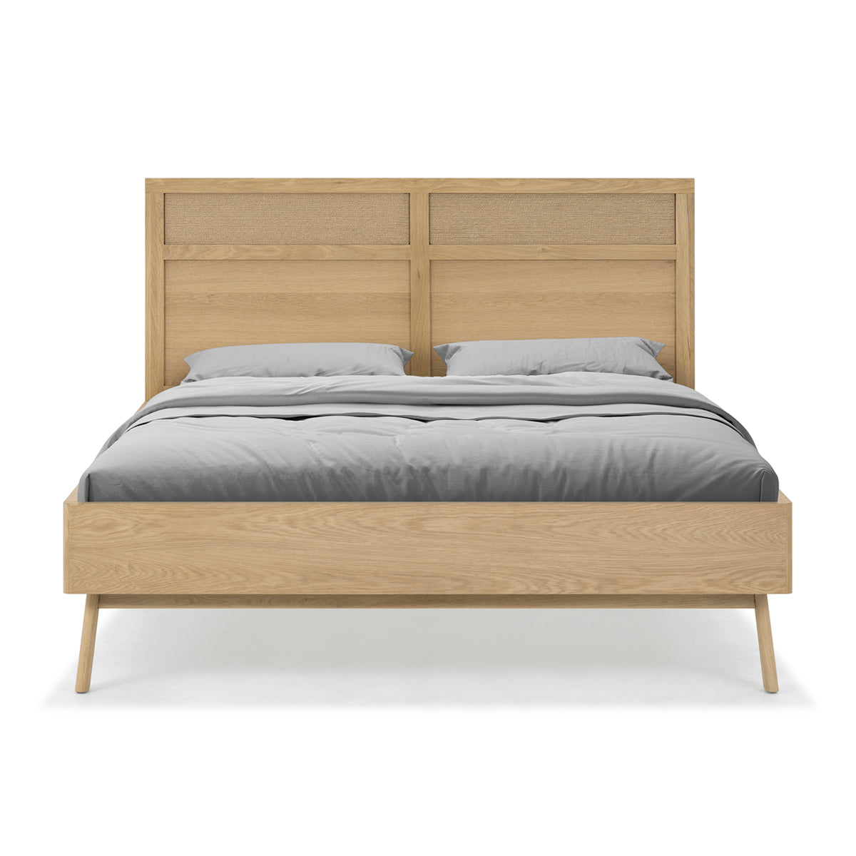 Arigato Timber Queen Bed (Oak)