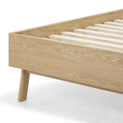 Arigato Timber Queen Bed (Oak)