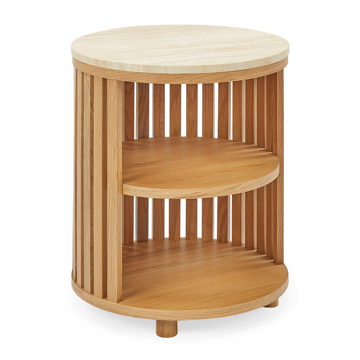 Atlanta Travertine Bedside Table