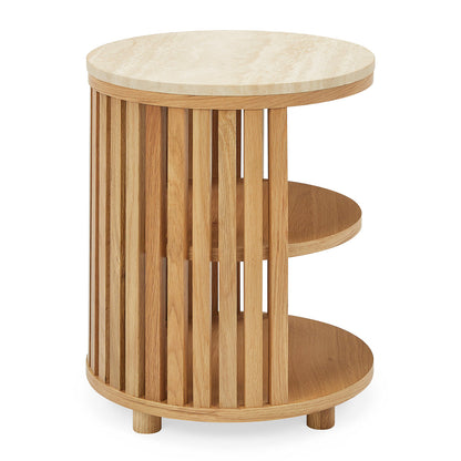 Atlanta Travertine Bedside Table