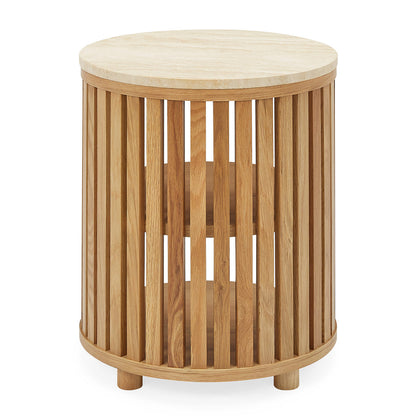 Atlanta Travertine Bedside Table