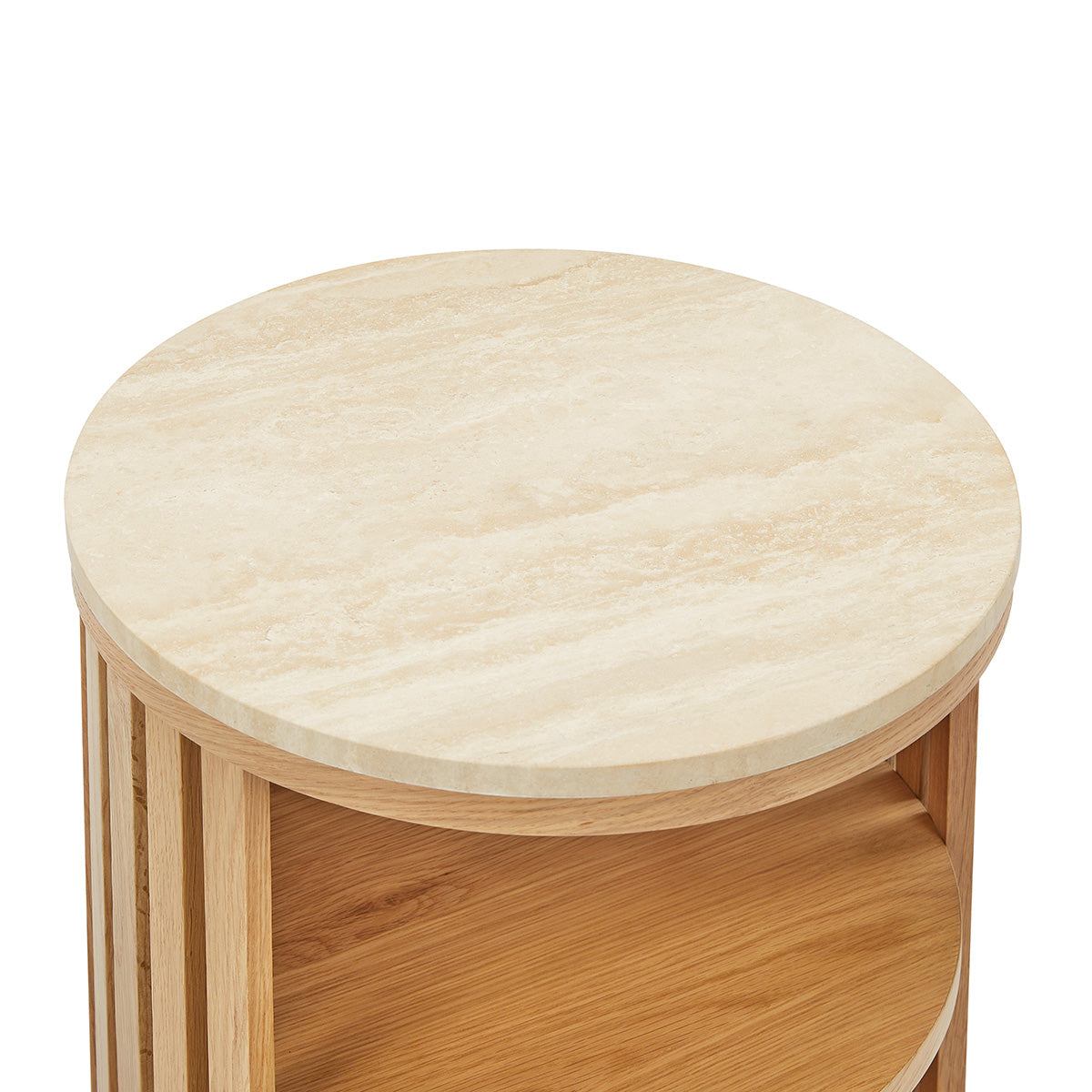 Atlanta Travertine Bedside Table