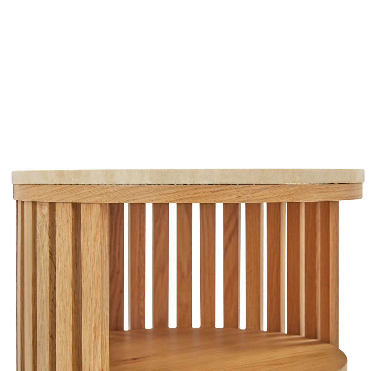 Atlanta Travertine Bedside Table