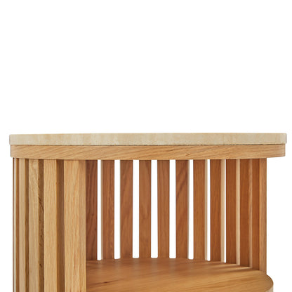 Atlanta Travertine Bedside Table