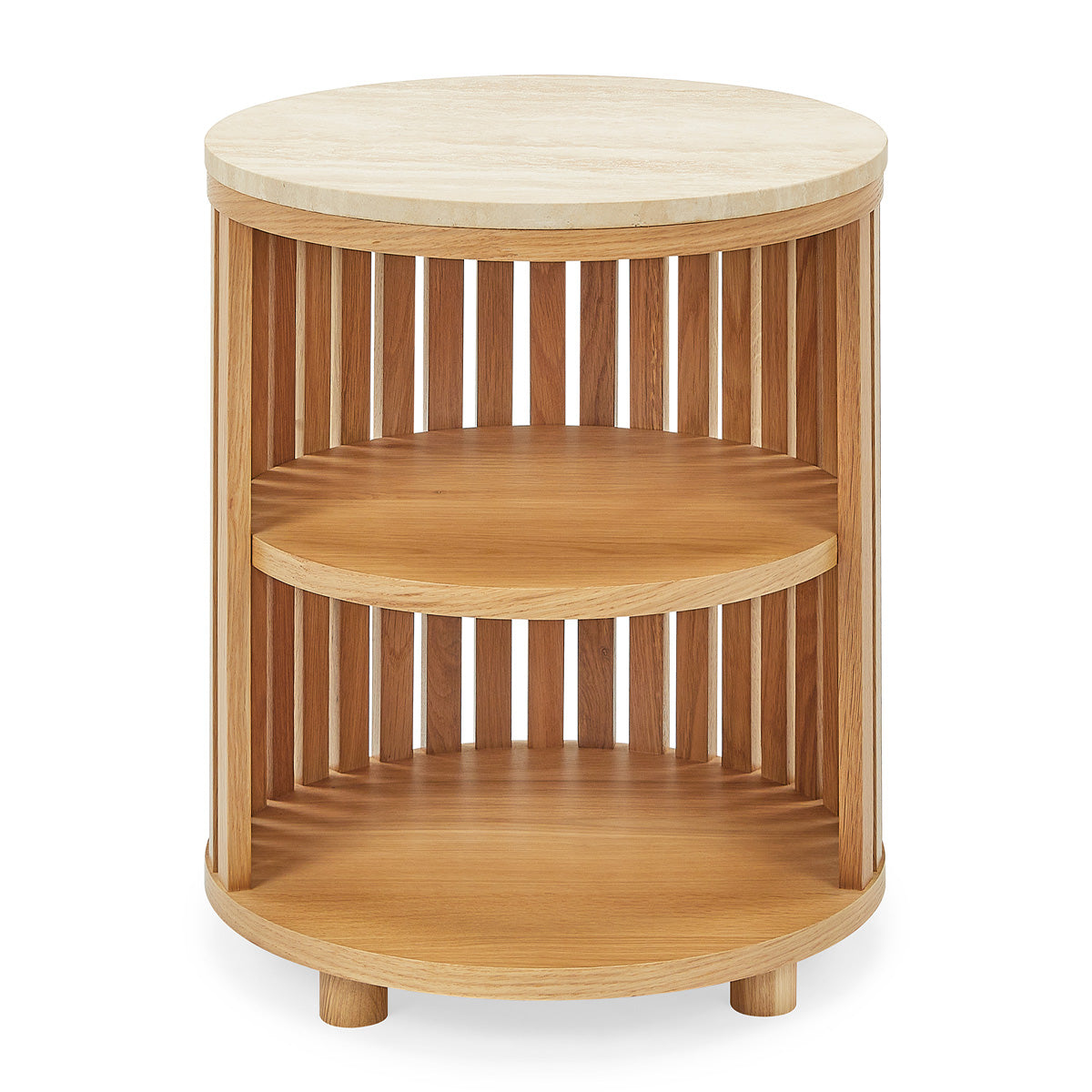 Atlanta Travertine Bedside Table